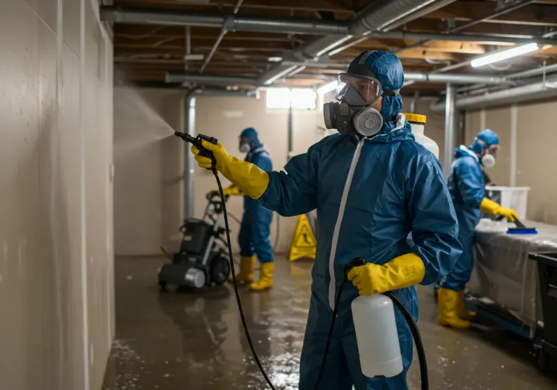 Basement Sanitization and Antimicrobial Treatment process in Allen County, IN