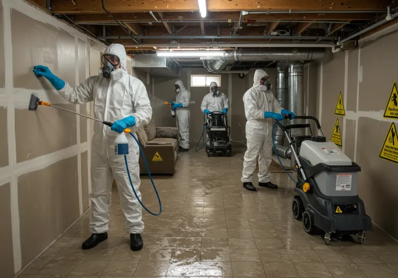 Basement Moisture Removal and Structural Drying process in Allen County, IN